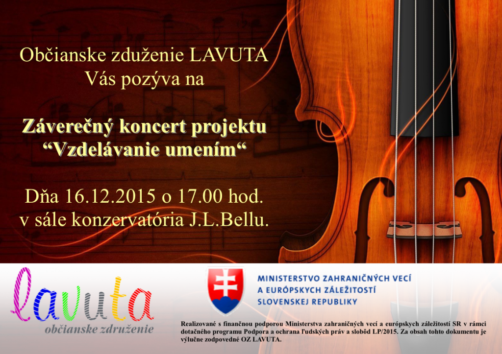 Read more about the article Záverečný koncert projektu vzdelávanie umením